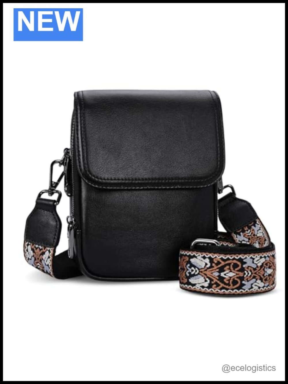 Small Leather Crossbody Bag for Women RFID Blocking Purse with Card Slots
